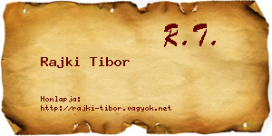 Rajki Tibor névjegykártya
